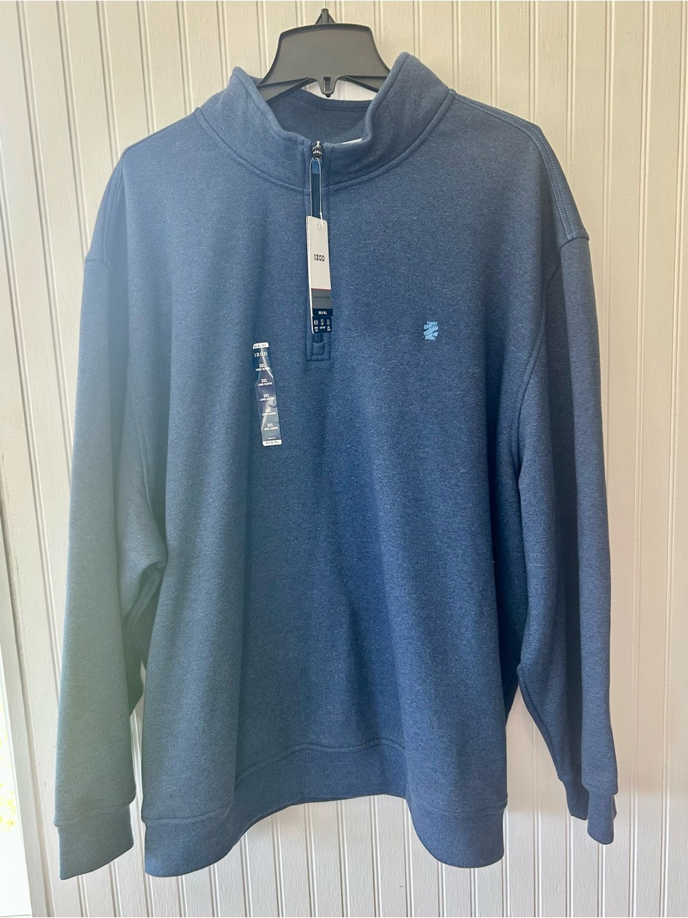 Izod Men's Quarter-Zip Pullover Sweater - Navy